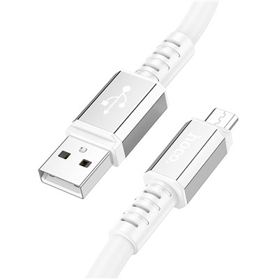 Кабель USB - micro USB Hoco X85  100см 2,4A  (white)