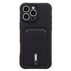 Чехол-накладка - SC304 c картхолдером для "Apple iPhone 16 Pro Max" (black) (234444)