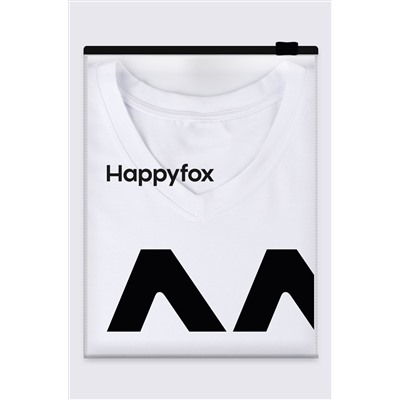 Женская футболка оверсайз с V-вырезом Happyfox