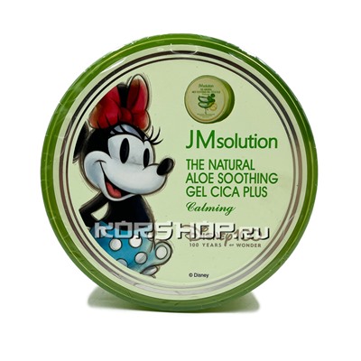 Успокаивающий гель для лица и тела с алоэ и центеллой Минни Cica Plus Disney Mini JMsolution, Корея, 300 мл Акция