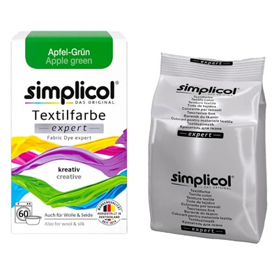 Краска для окрашивания Текстиля Simplicol EXPERT ЗЕЛЁНАЯ без фиксатора 150 г., 1714