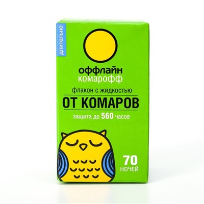 Дополнительный флакон-жидкость от комаров "Комарофф", без запаха, 70 ночей, флакон 45 мл