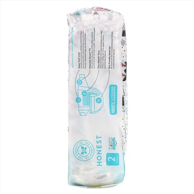 The Honest Company, Honest Diapers, Super-Soft Liner, Size 2, Space Travel, 12-18 Pounds, 32 Diapers