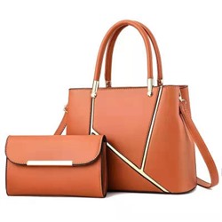 Набор сумок из 2 предметов, арт А113, цвет:оранжево-коричневый