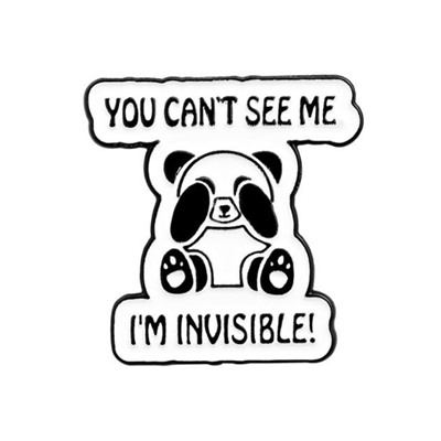 Металлический значок "Panda invisible"