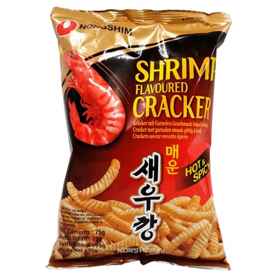 Чипсы с креветками с острым вкусом Nongshim, Корея, 75 г Акция