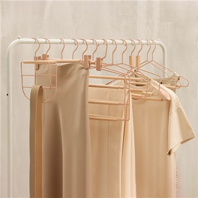 Плечики - вешалка для одежды LaDо́m Laconique, 41,5×22,5×1 см, цвет розовый