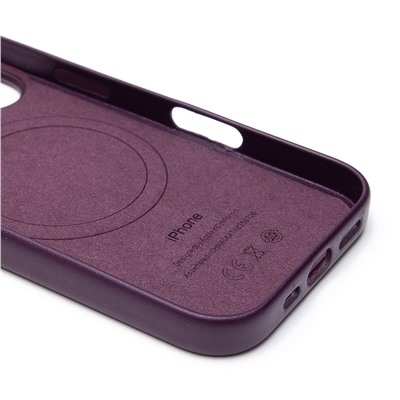 Чехол-накладка ORG SM002 экокожа SafeMag для "Apple iPhone 16" (mulberry) (234505)