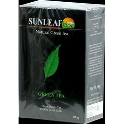 SUNLEAF. Green Tea (крупный лист) 100 гр. карт.пачка