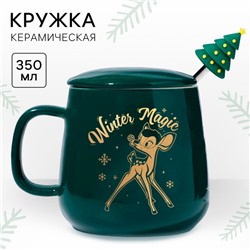 Кружка с ложкой "Winter magic" Бемби, 350 мл