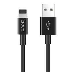 Кабель USB - Apple lightning Hoco X23 Skilled (повр. уп)  100см 2,1A  (black)