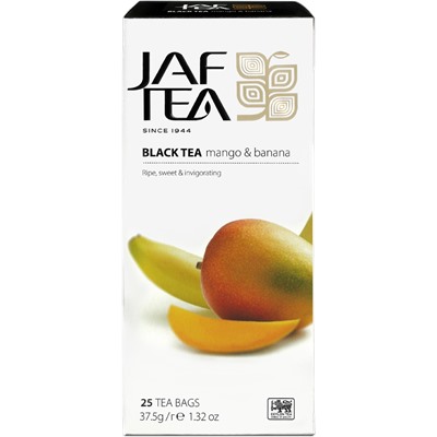 JAF TEA. Черный. Манго-банан карт.пачка, 25 пак.