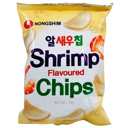 Чипсы с креветочным вкусом Nongshim, Корея, 75 г