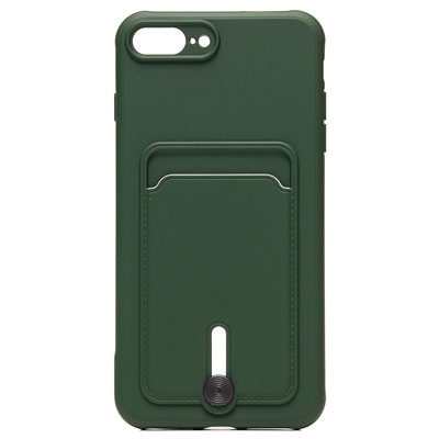 Чехол-накладка - SC304 с картхолдером для "Apple iPhone 7 Plus/iPhone 8 Plus" (dark green) (208669)