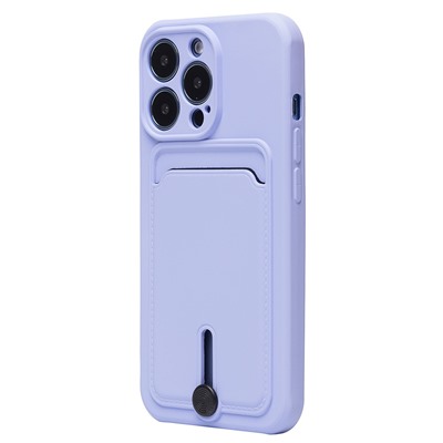 Чехол-накладка - SC304 с картхолдером для "Apple iPhone 13 Pro" (light violet) (208488)