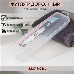 Футляр для зубной щётки и пасты «Друзья», 24×7 см, цвет прозрачный
