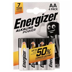 Energizer Power Батарейки 4шт, тип АA, "Alkaline" щелочная, BL