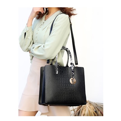 Набор сумка и кошелёк, арт А37, цвет:серый ОЦ