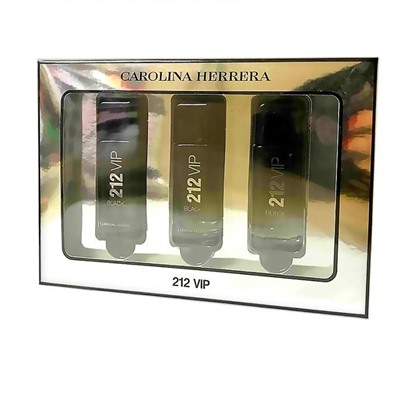 Подарочный парфюмерный набор Carolina Herrera  212 Vip Man 3 в 1 (не совпадает название на флаконе)