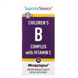 Superior Source, Children's B Complex with Vitamin C, 60 MicroLingual Instant Dissolve Tablets