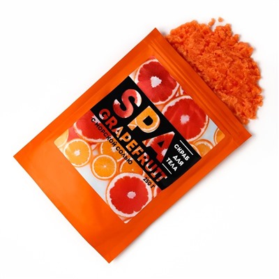 Скраб для тела соляной SPA grapefruit, 250 г, BEAUTY FOX