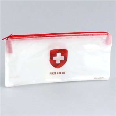 Аптечка дорожная плоская "FIRST AID KIT", 20,5*9,5 см,