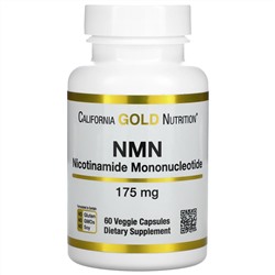 California Gold Nutrition, NMN (никотинамид мононуклеотид), 175 мг, 60 растительных капсул