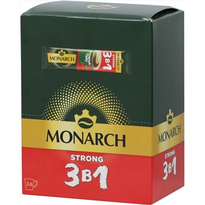 Monarch. 3 в 1. Крепкий карт.пачка, 24 пак.