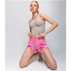 Джинсовые шорты #КТ11963, розовый