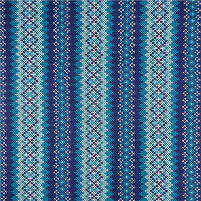 Ткань на отрез бязь плательная 150 см 12791/1 Орнамент цвет синий