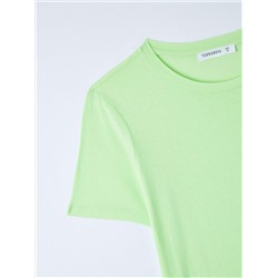 Простая футболка с круглым вырезом горловины Светло-зеленый