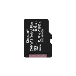 Карта флэш-памяти MicroSD 64 Гб Kingston Canvas Select Plus UHS-1, A1 без адаптера (205118)