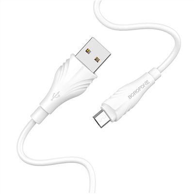 Кабель USB - micro USB Borofone BX18  200см 2,4A  (white)