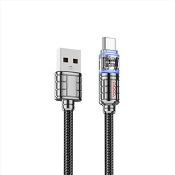 Кабель USB - Type-C Hoco U122  120см 3A  (black)