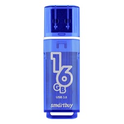 Флэш накопитель USB 16 Гб Smart Buy Glossy 3.0 (dark blue)