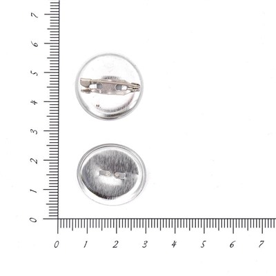 Основа для броши круг 25мм 20шт никель