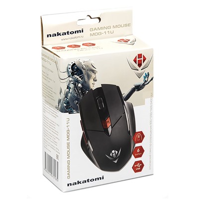 Мышь оптическая Nakatomi Gaming mouse MOG-11U (black) игровая