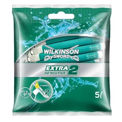 Станок для бритья одноразовый Schick (Wilkinson Sword) EXTRA-2 Essential Sensitive (5шт.)