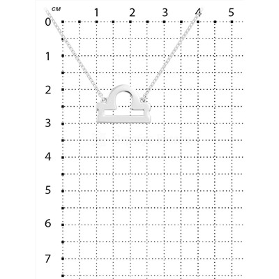 Колье из родированного серебра - Весы