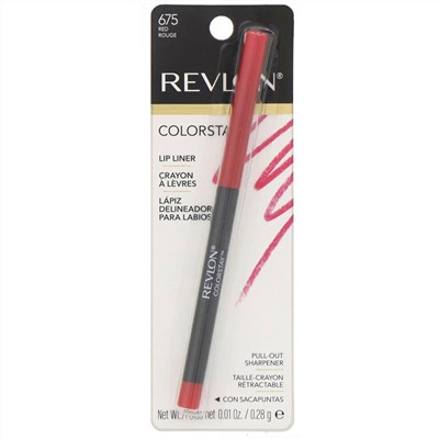 Revlon, Colorstay, контурный карандаш для губ, оттенок 675 красный, 0,28 г (0,01 унции)