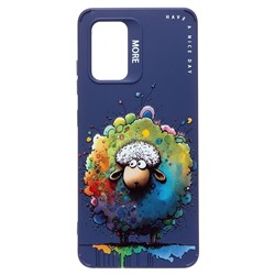 Чехол-накладка - SC335 для "Samsung Galaxy A32 4G"  (овечка) (dark blue) (227158)