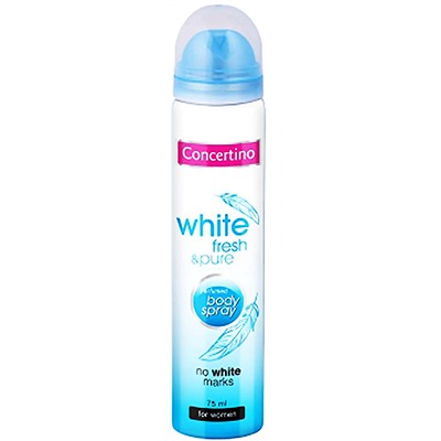 Дезодорант-спрей женский Concertino White Fresh&Pure Парфюмированный, 75мл