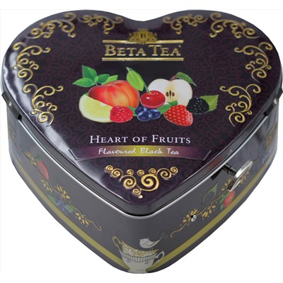 BETA TEA. Музыкальная шкатулка. Фруктовое сердце жест.банка, 40 пак.