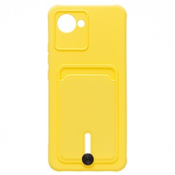 Чехол-накладка - SC304 с картхолдером для "Realme C30" (yellow)