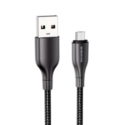 Кабель USB - micro USB Borofone BX45 Fast (повр. уп.)  100см 2,4A  (black)