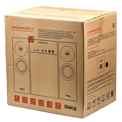 Компьютерная акустика Dialog Progressive AP-250 (повр. уп.) 2.1 (black)