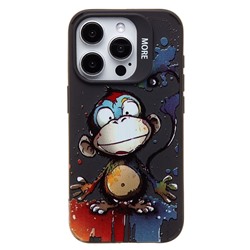 Чехол-накладка - SC335 для "Apple iPhone 15 Pro"  (обезьяна) (black) (233093)