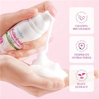 SADOER Пенка-мусс для интимной гигиены Antibacterial Clean Foam Mousse, 100мл.