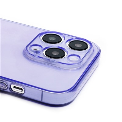 Чехол-накладка - SC344 для "Apple iPhone 14 Pro" (transparent/violet) (232024)