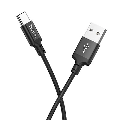 Кабель USB - Type-C Hoco X14 Times Speed (повр. уп)  100см 3A  (black)